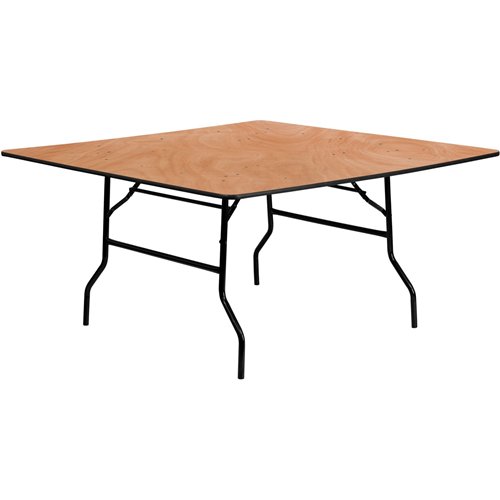 Square Folding Banquet Catering Table Plywood 1525x1525x760mm | Stalwart DA-AOX516