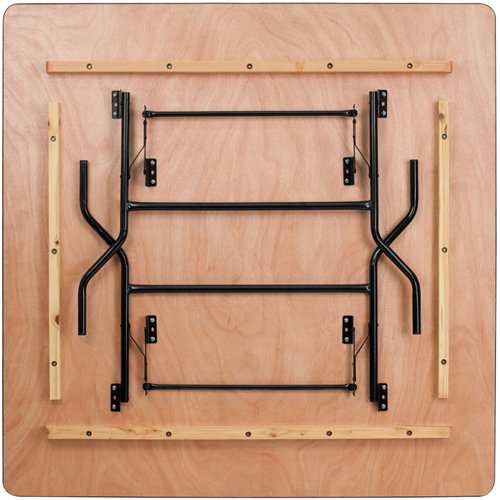 Square Folding Banquet Catering Table Plywood 1525x1525x760mm | Stalwart DA-AOX516