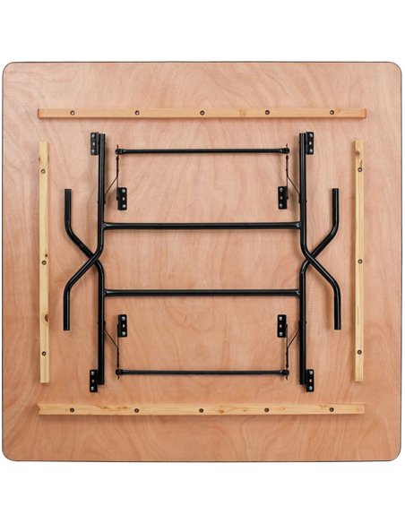 Square Folding Banquet Catering Table Plywood 1525x1525x760mm | Stalwart DA-AOX516