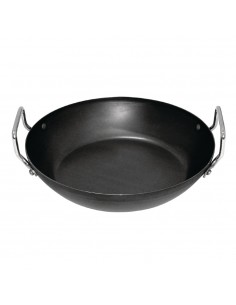 Vogue Black Iron Paella Pan 13in