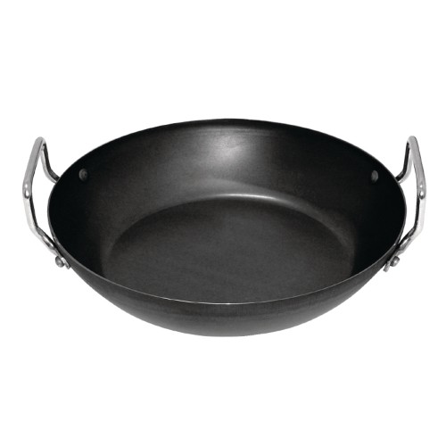 Vogue Black Iron Paella Pan 13in