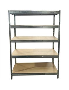 5-Tier Galvanized Heavy‑Duty Shelving Unit – 175 kg per Shelf | Stalwart DA-KRT35