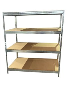 4-Tier Galvanized Heavy‑Duty Shelving Unit – 300 kg per Shelf | Stalwart DA-KRT37