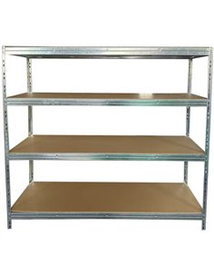 4-Tier Galvanized Heavy‑Duty Shelving Unit – 250kg per Shelf | Stalwart DA-KRT43