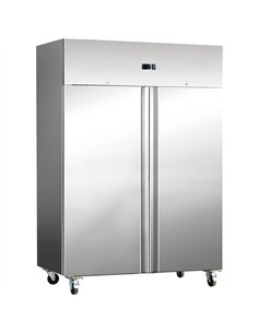 1476L Commercial Freezer Stainless Steel Twin Door Upright Cabinet GN 2/1 Ventilated Cooling 1480×830×2010mm | Stalwart DA-THL14