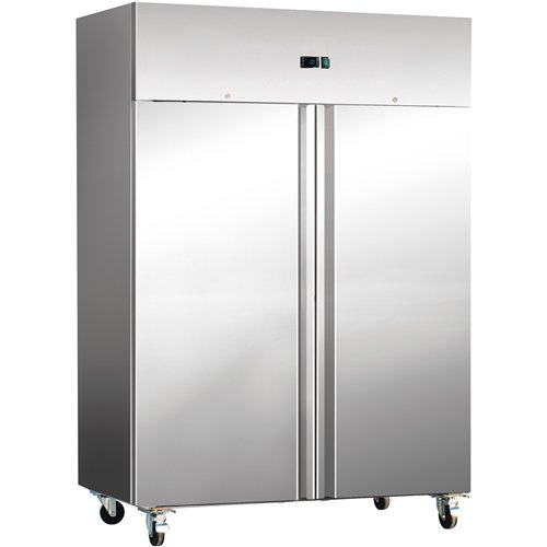 1476L Commercial Freezer Stainless Steel Twin Door Upright Cabinet GN 2/1 Ventilated Cooling 1480×830×2010mm | Stalwart DA-THL14