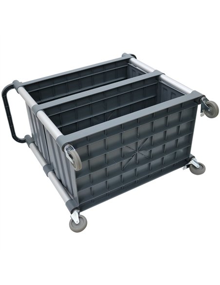 Professional 3-Tier Utility Trolley with Side Panels Grey Polypropylene 1010x500x980mm | Stalwart DA-HZMCC5013
