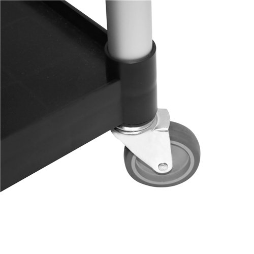 Professional 3-Tier Utility Trolley Black Polypropylene 790x420x940mm | Stalwart DA-HZMCC502