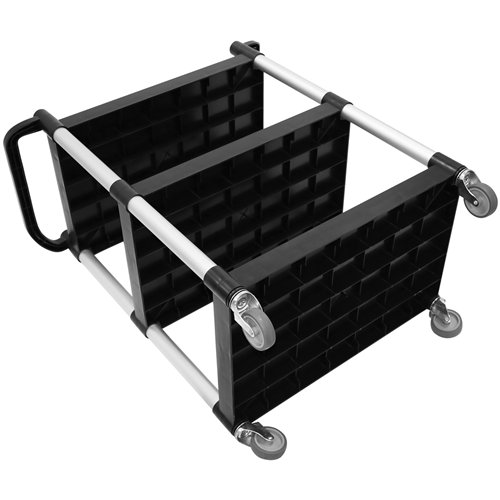 Professional 3-Tier Utility Trolley Black Polypropylene 790x420x940mm | Stalwart DA-HZMCC502