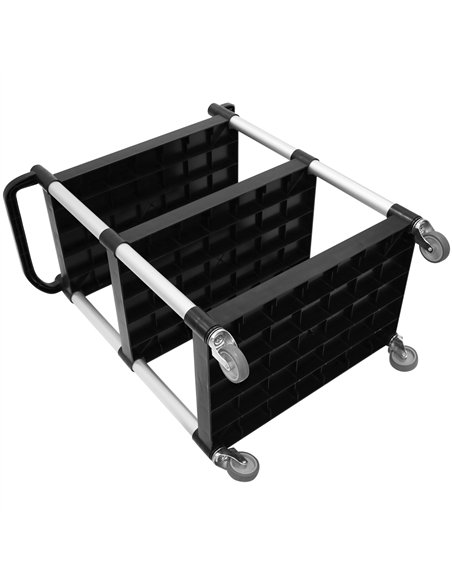 Professional 3-Tier Utility Trolley Black Polypropylene 790x420x940mm | Stalwart DA-HZMCC502