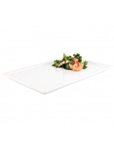 White 1/2 GN Rectangular Buffet Tray