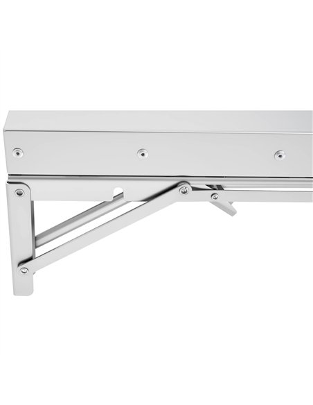 Commercial Stainless Steel Foldable Wall Mounted Shelf 1800x300x230mm | Stalwart DA-RTW41830