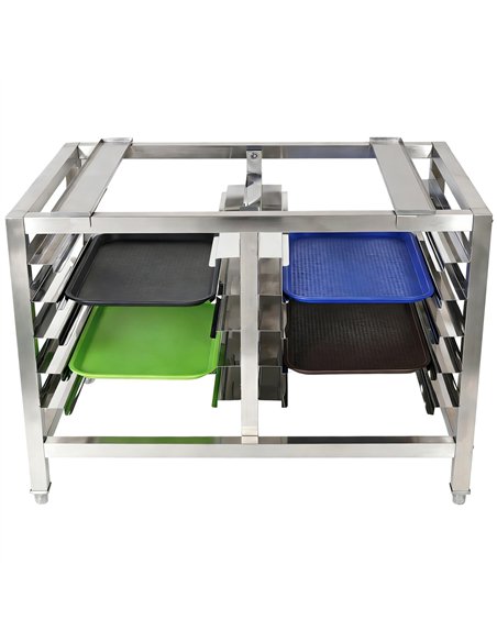 Stainless Steel Oven Stand with Dual Tray Rails 980x700x745mm | Stalwart DA-WAN112