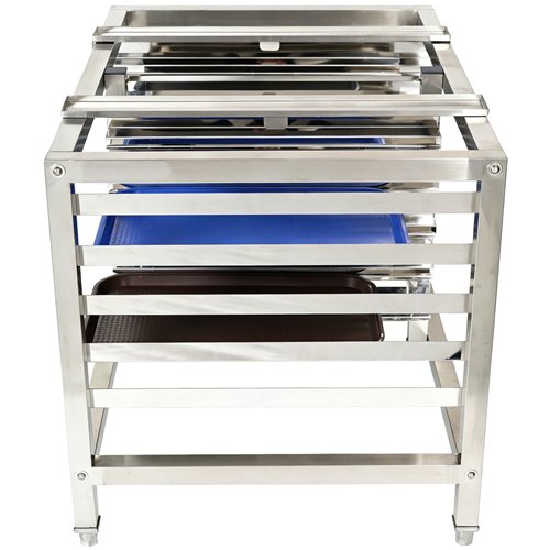 Stainless Steel Oven Stand with Dual Tray Rails 980x700x745mm | Stalwart DA-WAN112