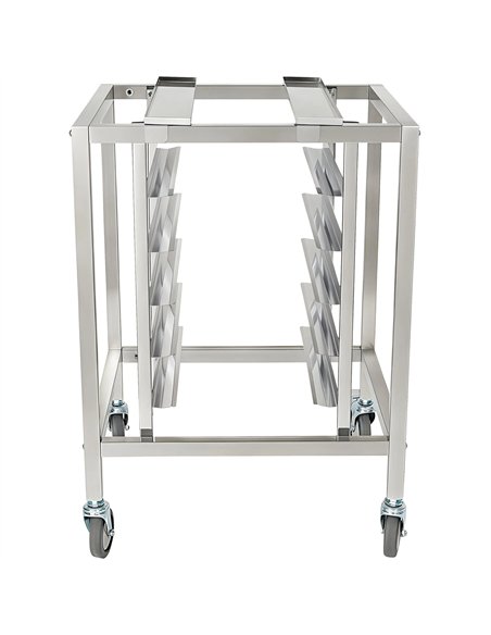 Stainless Steel Oven Stand Frame with 5 Tier GN2/3 &amp GN1/2 Rails 595x535x850mm | Stalwart DA-WAN116
