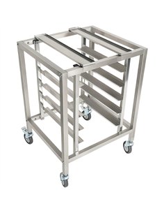 Stainless Steel Oven Stand Frame with 5 Tier GN2/3 &amp GN1/2 Rails 595x535x850mm | Stalwart DA-WAN116 2