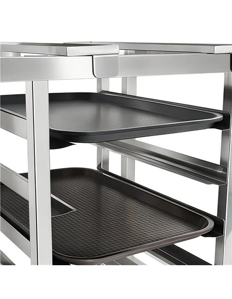 Stainless Steel Oven Stand Frame with 5 Tier GN2/3 &amp GN1/2 Rails 595x535x850mm | Stalwart DA-WAN116