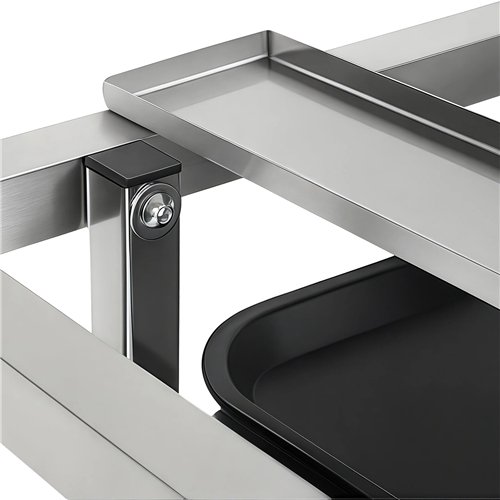 Stainless Steel Oven Stand Frame with 5 Tier GN2/3 &amp GN1/2 Rails 595x535x850mm | Stalwart DA-WAN116