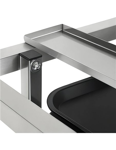 Stainless Steel Oven Stand Frame with 5 Tier GN2/3 &amp GN1/2 Rails 595x535x850mm | Stalwart DA-WAN116