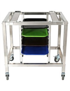 Stainless Steel Oven Stand with GN1/1 Rails 770x650x850mm | Stalwart DA-WAN118 2