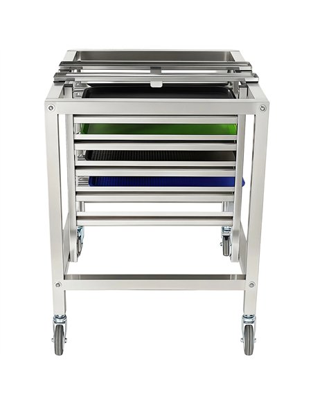 Stainless Steel Oven Stand with GN1/1 Rails 770x650x850mm | Stalwart DA-WAN118