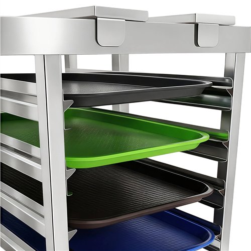 Stainless Steel Oven Stand with GN1/1 Rails 770x650x850mm | Stalwart DA-WAN118