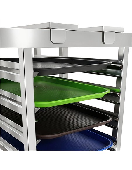 Stainless Steel Oven Stand with GN1/1 Rails 770x650x850mm | Stalwart DA-WAN118