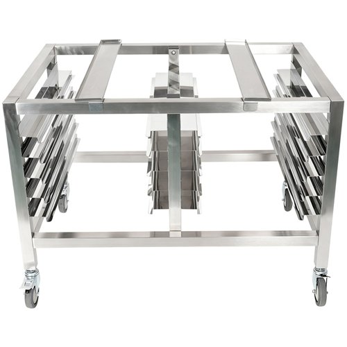 Stainless Steel Oven Stand with Dual GN1/1 &amp 60x40 Rails 980x700x745mm | Stalwart DA-WAN120