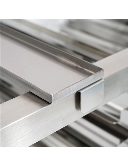 Stainless Steel Oven Stand with Dual GN1/1 &amp 60x40 Rails 980x700x745mm | Stalwart DA-WAN120