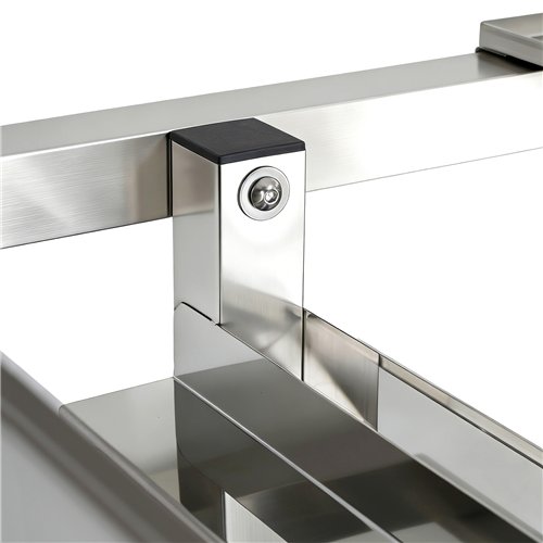 Stainless Steel Oven Stand with Dual GN1/1 &amp 60x40 Rails 980x700x745mm | Stalwart DA-WAN120