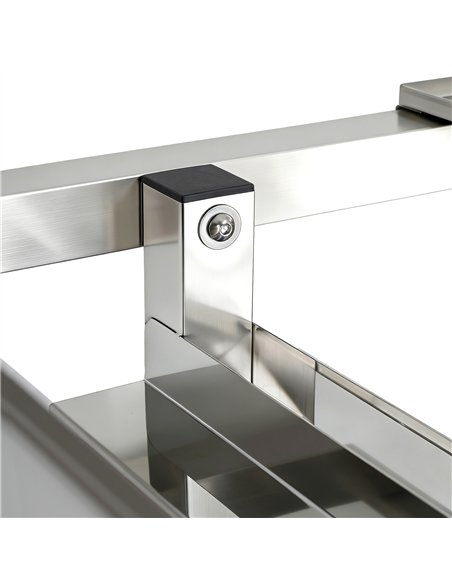 Stainless Steel Oven Stand with Dual GN1/1 &amp 60x40 Rails 980x700x745mm | Stalwart DA-WAN120