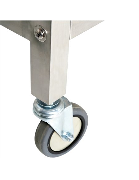 Stainless Steel Oven Stand with Dual GN1/1 &amp 60x40 Rails 980x700x745mm | Stalwart DA-WAN120