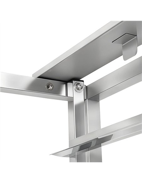 Stainless Steel Oven Stand with 5 Tier GN2/3 &amp GN1/2 Rails 595x535x850mm | Stalwart DA-WAN108