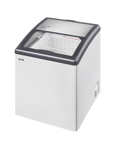 Commercial Display Chest &amp Ice Cream Freezer 158L Glass Sliding Lid 584×695×840mm White | Stalwart DA-SCSD158A
