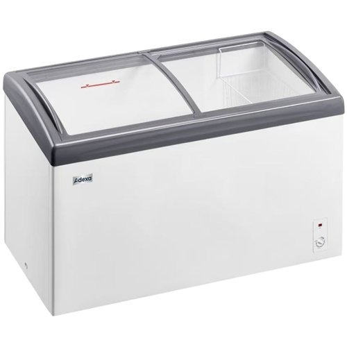 Commercial Display Chest &amp Ice Cream Freezer 268L Glass Sliding Lid 750×555×830mm White | Stalwart DA-SCSD268Y