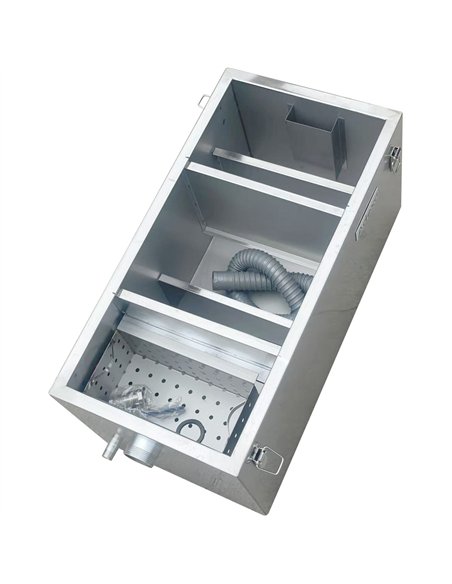 Commercial Stainless Steel Grease Trap with Lid and Outlet Valve 800x400x300mm | Stalwart DA-YLGYC804030