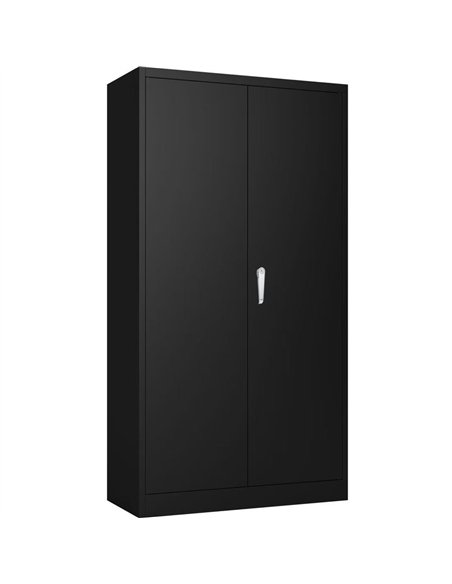 Steel Storage Cabinet with Adjustable Shelves, 800x400x1800mm  | Stalwart DA-GGGFCA19Black