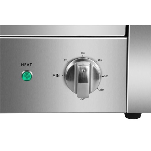 Commercial Extra Large Ribbed Contact Grill 2500W 430×310×200mm | Stalwart DA-CU608