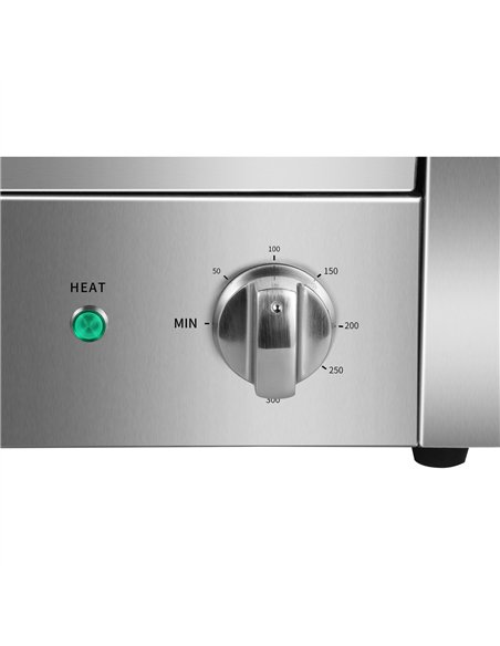 Commercial Extra Large Ribbed Contact Grill 2500W 430×310×200mm | Stalwart DA-CU608