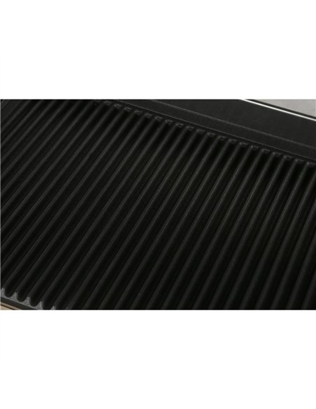 Commercial Extra Large Ribbed Contact Grill 2500W 430×310×200mm | Stalwart DA-CU608