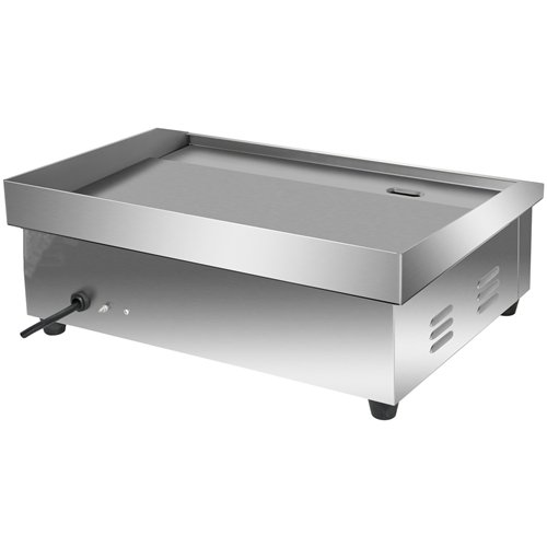 Commercial Countertop Electric Chromed Griddle 3000W 550×430×240mm | Stalwart DA-EG818DCHROME