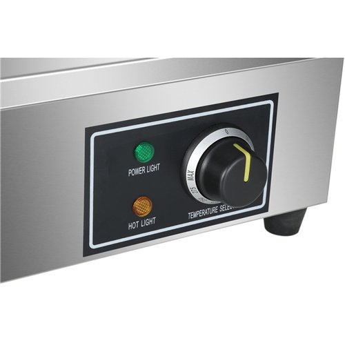 Commercial Countertop Electric Chromed Griddle 3000W 550×430×240mm | Stalwart DA-EG818DCHROME