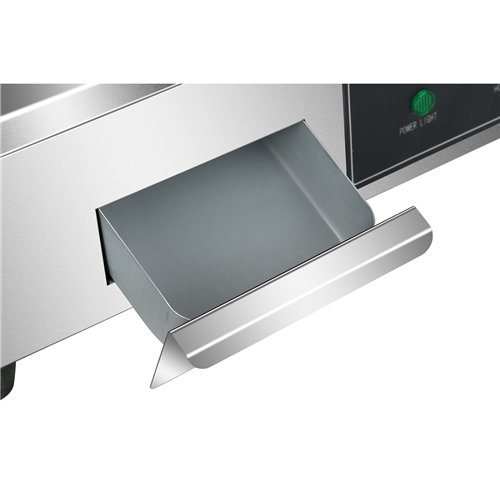 Commercial Countertop Electric Chromed Griddle 4400W 730×470×240mm | Stalwart DA-EG820DCHROME