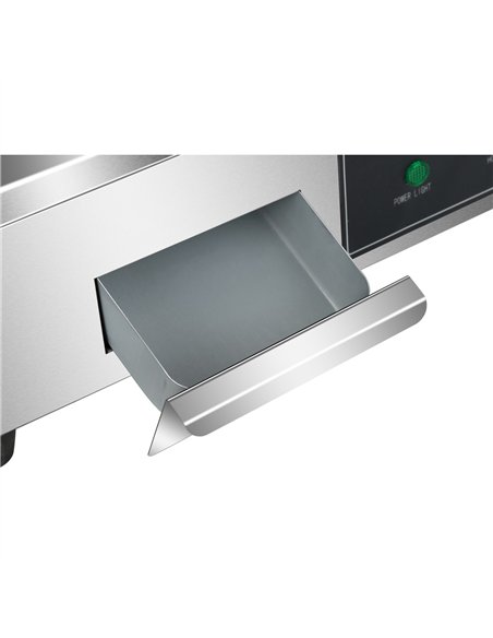 Commercial Countertop Electric Chromed Griddle 4400W 730×470×240mm | Stalwart DA-EG820DCHROME