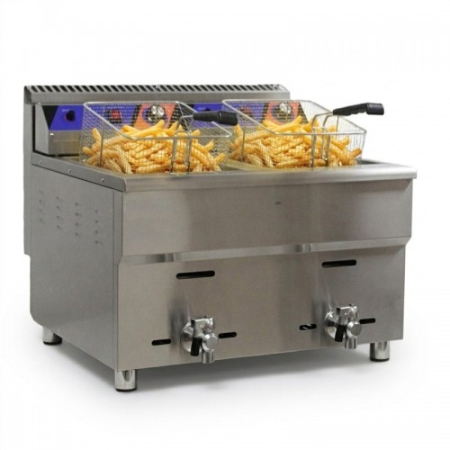 Commercial Double Tank Gas Fryer with...