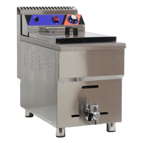 Commercial Single Tank Gas Fryer with...