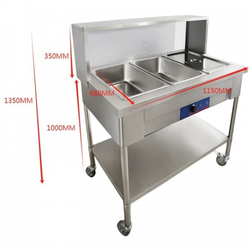 Mobile Bain Marie Food Warmer Table...