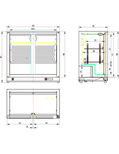 Back bar cooler 2 sliding doors 220 litres Black, height 850mm | Stalwart DA-BC02PS85 2