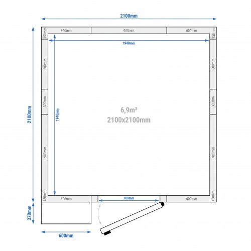 Commercial Walk-In Cold Room 2100 x...