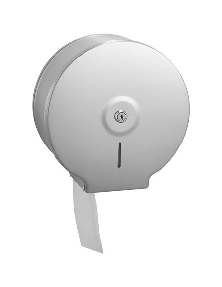 Commercial Toilet Roll Dispenser Brushed Stainless Steel Wall Mounted 260×120×255mm | Stalwart DA-KW7300BRUSHED